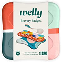 Welly Bandages | Adhesive Flexible Fabric Bravery Badges | Assorted Shapes for Minor Cuts, Scrapes, and Wounds…