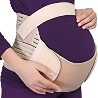 NeoTech Care Pregnancy Support Maternity Belt, Waist/Back/Abdomen Band, Belly Brace, Beige, Size L