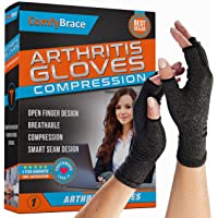 Comfy Brace Arthritis Hand Compression Gloves – Comfy Fit, Fingerless Design, Breathable & Moisture Wicking Fabric…