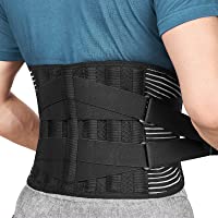 FREETOO Back Braces for Lower Back Pain Relief with 6 Stays, Breathable Back Support Belt for Men/Women for work , Anti…