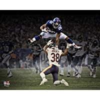 Saquon Barkley New York Giants Hurdle Unsigned Photograph - NFL Unsigned Miscellaneous