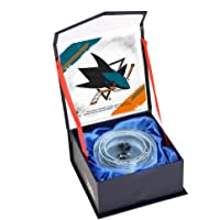 San Jose Sharks Crystal Puck - Filled With Ice From the 2016-17 NHL Season - Other Game Used NHL Items