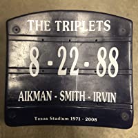 Triplets Troy Aikman, Emmitt Smith, Michael Irvin AUTHENTIC Texas Stadium Seat Bottom with Vinyl Graphics Dallas…