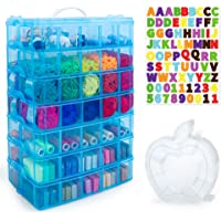 7 Layers Stackable Storage Container, 70 Adjustable Compartments (Blue) Stackable Storage Container, Perfect for Kids…