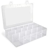 pantryX 15 Grids Plastic Organizer Box with dividers for Bead Organizer, Fishing Tackles, Jewelry, Craft Organizers and…