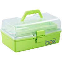 Kinsorcai 12'' Three-Layer Clear Plastic Storage Box/Tool Box, Multipurpose Organizer and Portable Handled Storage Case…