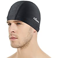 Firesara Fabric Swim Cap, High Elasticity Swimming Cap Keeps Hair Clean Breathable Fit Both Long Hair Short Hair, Swim…