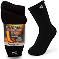 DG Hill (2pk) Kids Thermal Winter Socks Thick Insulated Heated Boot Socks for Cold Weather, Girls and Boys