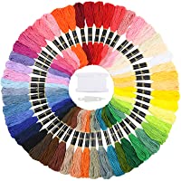 Similane Embroidery Floss 50 Skeins Cross Stitch Thread Rainbow Color Friendship Bracelets Floss Crafts Floss with 12…