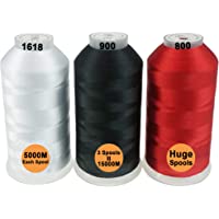 New brothreads -32 Options- Various Assorted Color Packs of Polyester Embroidery Machine Thread Huge Spool 5000M for All…