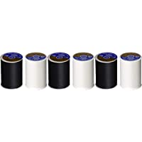 2-Pack - Black & White - Coats & Clark Dual Duty All-Purpose Thread - One 400 Yard Spool Each of Black & White 3 Pack