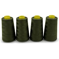 Tortoise 4 Cones of 3000 Yards Each Spool Thread for Sewing All Purpose Sewing Thread 100% Polyester Thread for Serger…