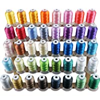 New Brothread 40 Brother Colors Polyester Embroidery Machine Thread Kit 500M (550Y) Each Spool for Brother Babylock…