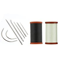 Sale! Upholstery Repair Kit! Coats & Clark Extra Strong Upholstery Thread 1 Naturel Spool, 1 Black Spool (150-Yard…