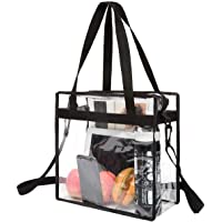 BAGAIL Clear bags Stadium Approved Clear Tote Bag with Zipper Closure Crossbody Messenger Shoulder Bag with Adjustable…