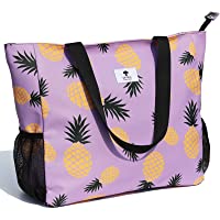 LARGE BEACH BAG Water Resistant Lightweight 20 inch Women Oversize Tote Bag for Gym Beach Travel Pool Yoga Nurse