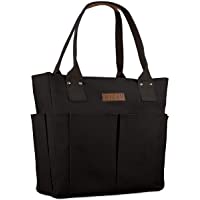 Canvas Tote Bags for Women, Nicav Large Utility Tote Bags with Pockets Zip Top for Teacher Nurse School Work