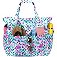 Waterproof Sandproof Beach Pool Bags for Women Ladies Extra Large Gym Tote Carry On Bag With Wet Compartment for…