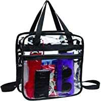 Clear Bag Stadium Approved Tote with Handles Double Zippers Adjustable Shoulder Straps Transparent for Men, Women and…