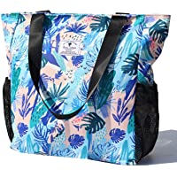 Original Floral Water Resistant Large Tote Bag Shoulder Bag for Gym Beach Travel Daily Bags Upgraded