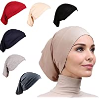 6 Pieces Women Under Scarf Hat Cap Bone Bonnet Hijab Islamic Neck Cover Muslim Under Scarf Hijab Cap