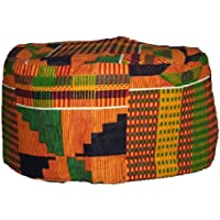 African Inspired Fashions Kente Pattern Kufi Kofi Hat Cap