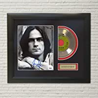 James Taylor - Fire And Rain Reproduction Signature Framed 45 Record Display M4
