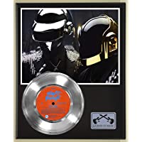 Daft Punk Da Funk Silver Record Display Wood Plaque
