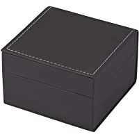Luxury Black Single Watch Gift Box with Pillow PU Leather Wristwatch Display Case Organizer for Men