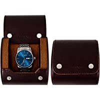 Watch Travel Case Single Watch Box Organizer for Men Portable Watch Display Storage Holder Watch Rolls PU Leather Cases…