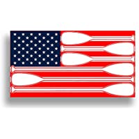 Pair American Flag USA Decal Sticker SUP Paddle Board Canoe Kayak