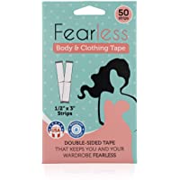 Fearless Tape - Double Sided Tape for Fashion, Clothing and Body (50 Strip Pack) | All Day Strength Tape Adhesive and…