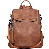 Telena Travel Backpack Purse for Women, PU Leather Anti Theft Large, Ladies Shoulder Fashion Bags