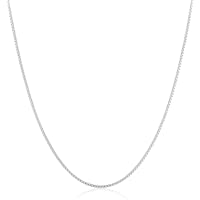 Sterling Silver Thin 0.6mm Box Chain Necklace