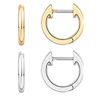 PAVOI 14K Gold Plated Cuff Earrings Huggie Stud | Small Hoop Earrings for Women