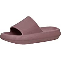 Cushionaire Women's Feather recovery pillow cloud slides sandal with +Comfort