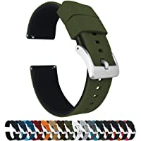 Barton Elite Silicone Watch Bands - Quick Release - Choose Strap Color & Buckle Color (Stainless Steel, Black PVD or…
