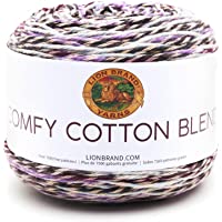 Lion Brand Yarn Comfy Cotton Blend Yarn, Blueberry Muffin (1 skein/ball)
