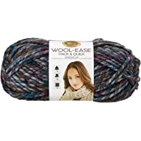 Lion Brand Yarn 640-527 Wool-Ease Thick & Quick Yarn, 80 Meters, Abalone