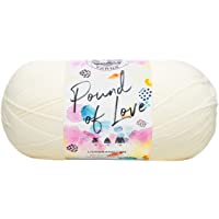 Lion Brand Yarn 550-099B Pound of Love Yarn, One Size, Antique White