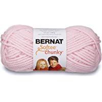 Bernat Softee Chunky Yarn, 3.5 Oz, Gauge 6 Super Bulky, Baby Pink