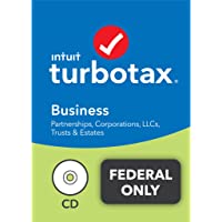 TurboTax Business 2021 Tax Software, Federal Tax Return Only with Federal E-file [PC Disc]