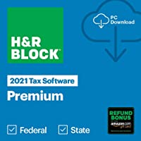 H&R Block Tax Software Premium 2021 with 3% Refund Bonus Offer (Amazon Exclusive) | [PC Download]
