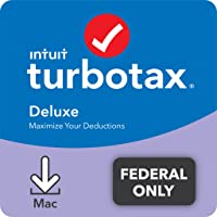 TurboTax Deluxe 2021 Tax Software, Federal Tax Return Only with Federal E-file [Amazon Exclusive] [MAC Download]