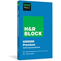 H&R Block Tax Software Premium 2021 with 3% Refund Bonus Offer (Amazon Exclusive) [Physical Code by Mail]