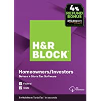 [OLD VERSION] H&R Block Tax Software Deluxe + State 2019 [Amazon Exclusive] [PC Download]