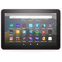 Fire HD 8 tablet, 8" HD display, 32 GB, latest model (2020 release), designed for portable entertainment, Plum