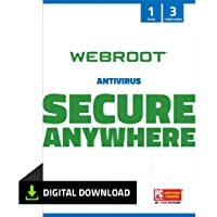 Webroot Antivirus Software 2022 | Protection against Computer Virus, Malware, Phishing and more | 3-Device | 1-Year…