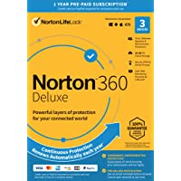 Norton 360 Deluxe 2022 Antivirus software for 3 Devices with Auto Renewal - Includes VPN, PC Cloud Backup & Dark Web…