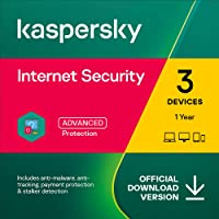 Kaspersky Internet Security 2022 | 3 Devices | 1 Year | PC/Mac/Android | Online Code